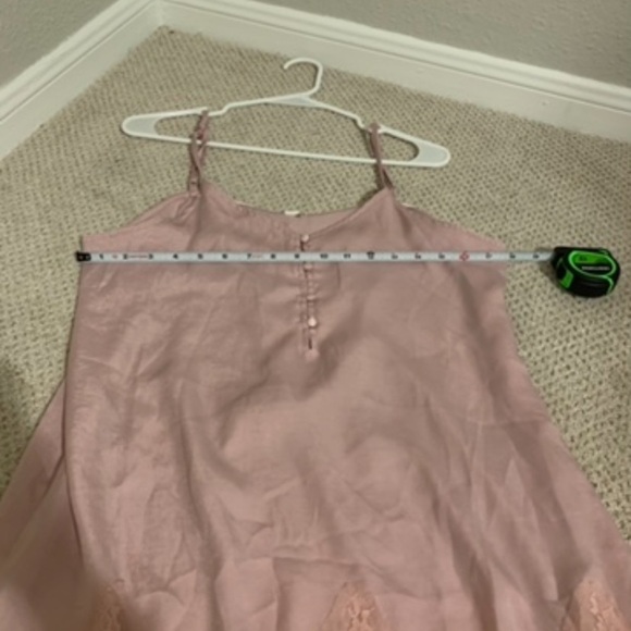 Lacey Pink Tank with Buttons Size L - Picture 6 of 7